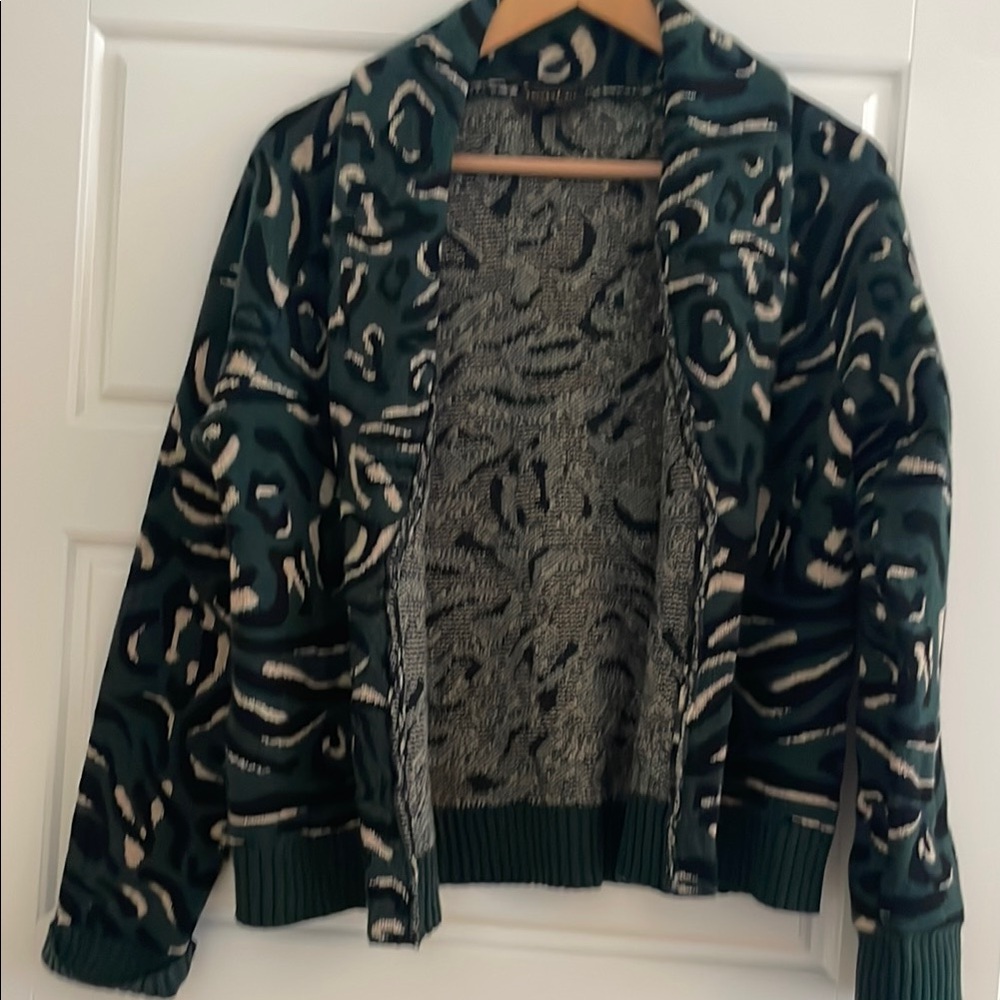 Green and Black Patterned Jacket
